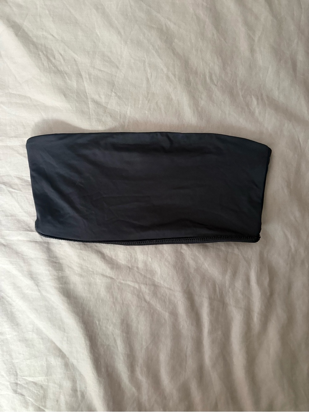 NWOT Frankie’s Bikinis Black Bandeau Bikini Top